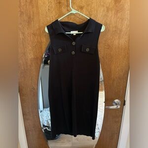 LOFT Sleeveless Black Polo Mini Dress